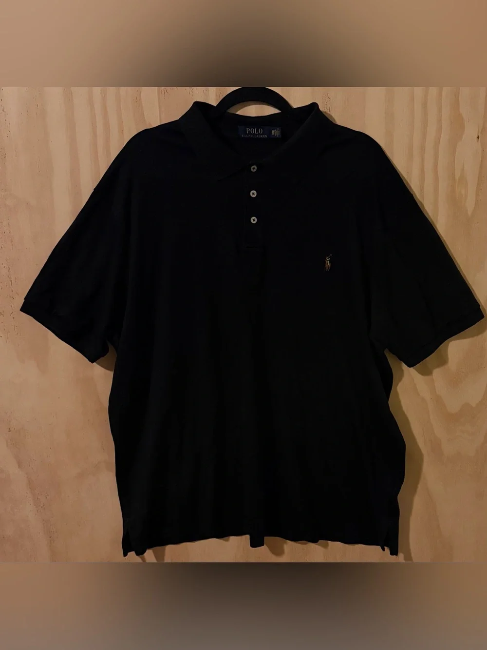 Polo Ralph Lauren Shirt -2XB Men’s - Black Pima Soft Touch Lisle Interlock -Pony